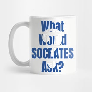 Socrates Ask - Typography - Transparent Question Mug